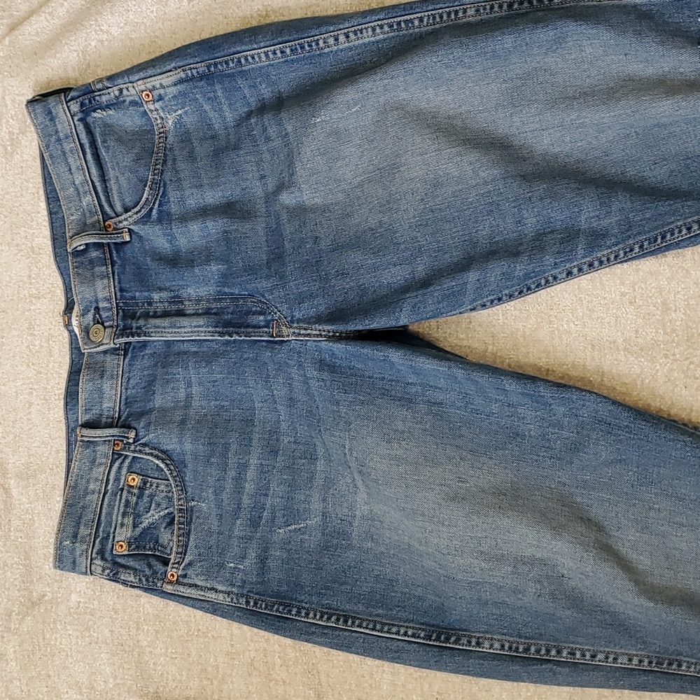 Grlfrnd Naomi women's highrise cut off crop distressed jeans size 31 - Picture 2 of 16